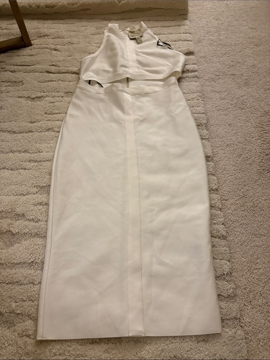 Herve Leger Dresses & Skirts - Herve Leger x Forever 21 White Sleeveless Cutout Midi Dress
